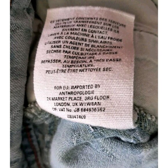 Anthropologie Jeans Women's 27 The‎ Wanderer Straight Leg Mid Rise Floral Boho - Picture 11 of 14